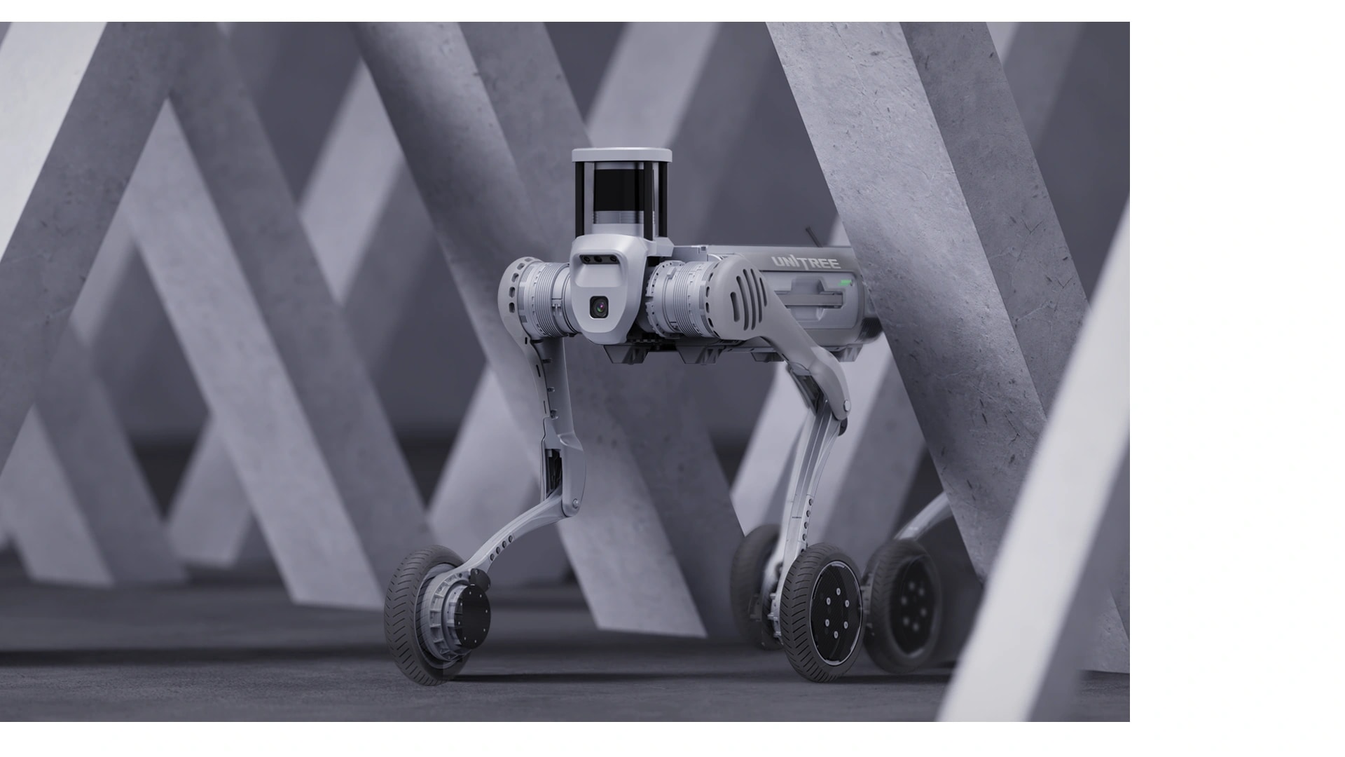 Robot B2-W med betonskimi nosilci